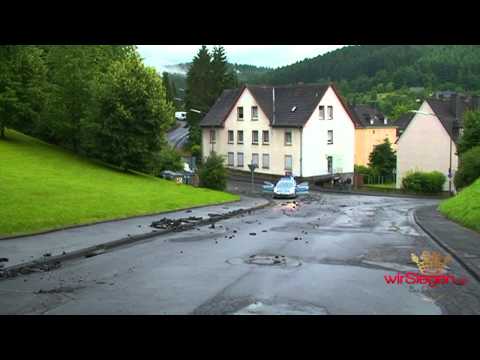 Unwetter verwüstete Wetzlarer Straße in Siegen