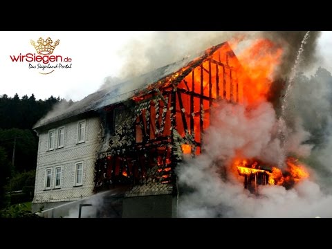 Wohnhaus in Kirchen-Katzenbach brannte komplett nieder (Rhl.-Pfalz)