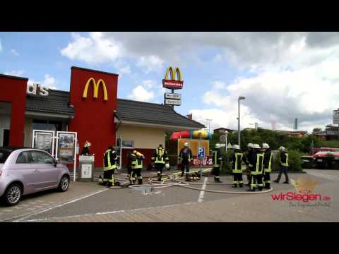 Feuer bei McDonald`s Freudenberg - 3 Personen verletzt