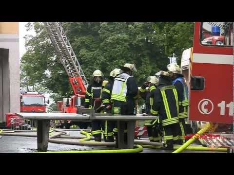 Feuerwehr Großeinsatz: Feuer in Realschule am Schloß Wittgenstein