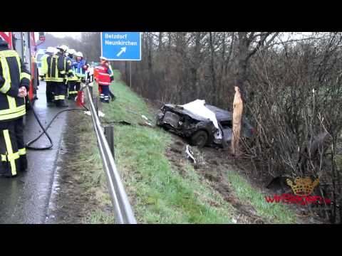 Tödlicher Überschlag auf A45 bei Wilnsdorf