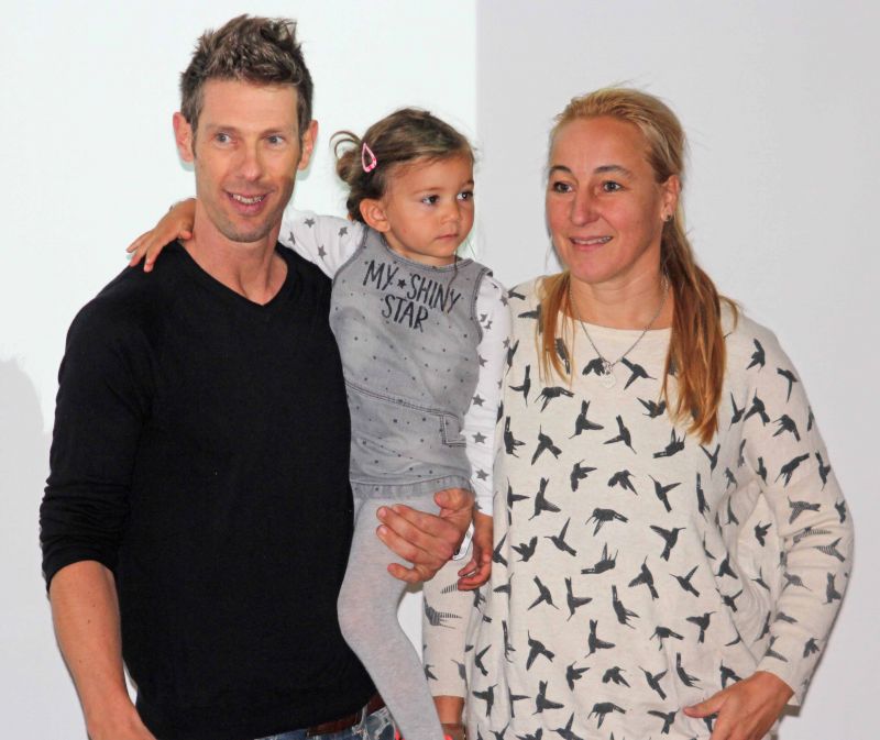Carsten und Claudia Wunderlich mit Töchterchen – Trainergespann Nachwuchsteam