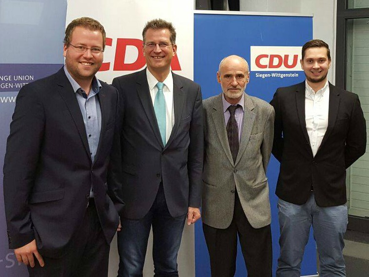 v.l.n.r.: Benedikt Büdenbender, Dr. Ralf Brauksiepe, Hartmut Steuber, Julian Siebel (Foto: CDU)