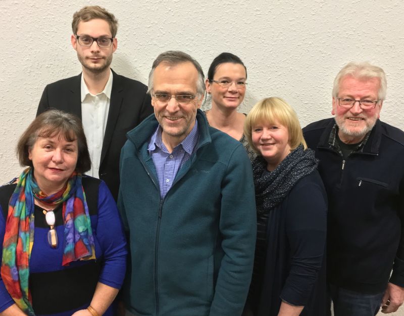 v.l.n.r.: Christiane Berlin, Simon Rock, Günter Jochum, Meike Menn, Anke Hoppe-Hoffmann, Karl Ludwig Bade (Foto: Partei)