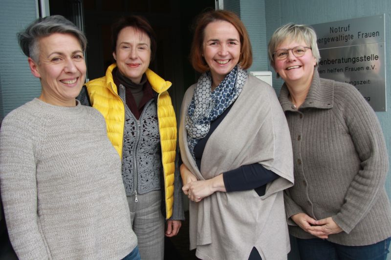 Trafen sich zum „Frauengespräch“ (v. l.) Susanne Stötzel, Manuela Rohde, Angela Freimuth (MdL) und Katharina Stephani.