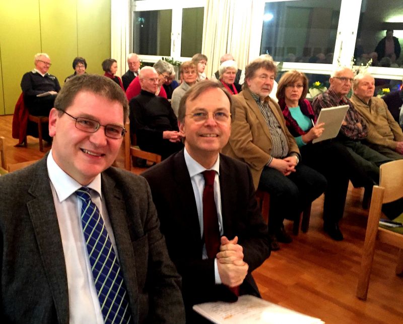 Pfarrer Jochen Wahl (l.) und Referent Thomas Rachel (Foto: privat)