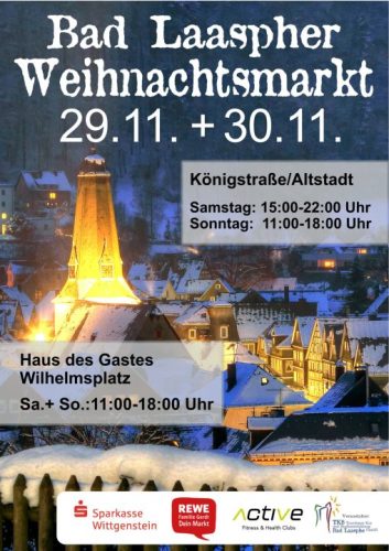 Traditioneller Weihnachtsmarkt in Bad Laasphe am 29. und 30. November ...